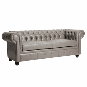 Sc Decohome - Sofa 3 Cuerpos Chester Luxe Gris