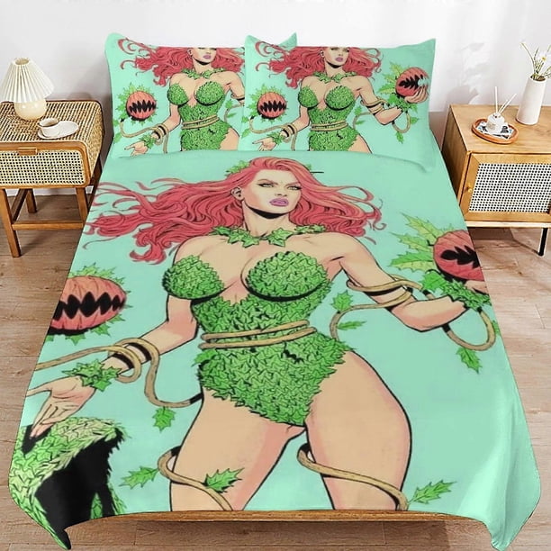 Poison Ivy Bedding Se Ultra Soft Skin-Friendly Duvet Cover3 Piece, Cute Comforter Cover Bed Set
