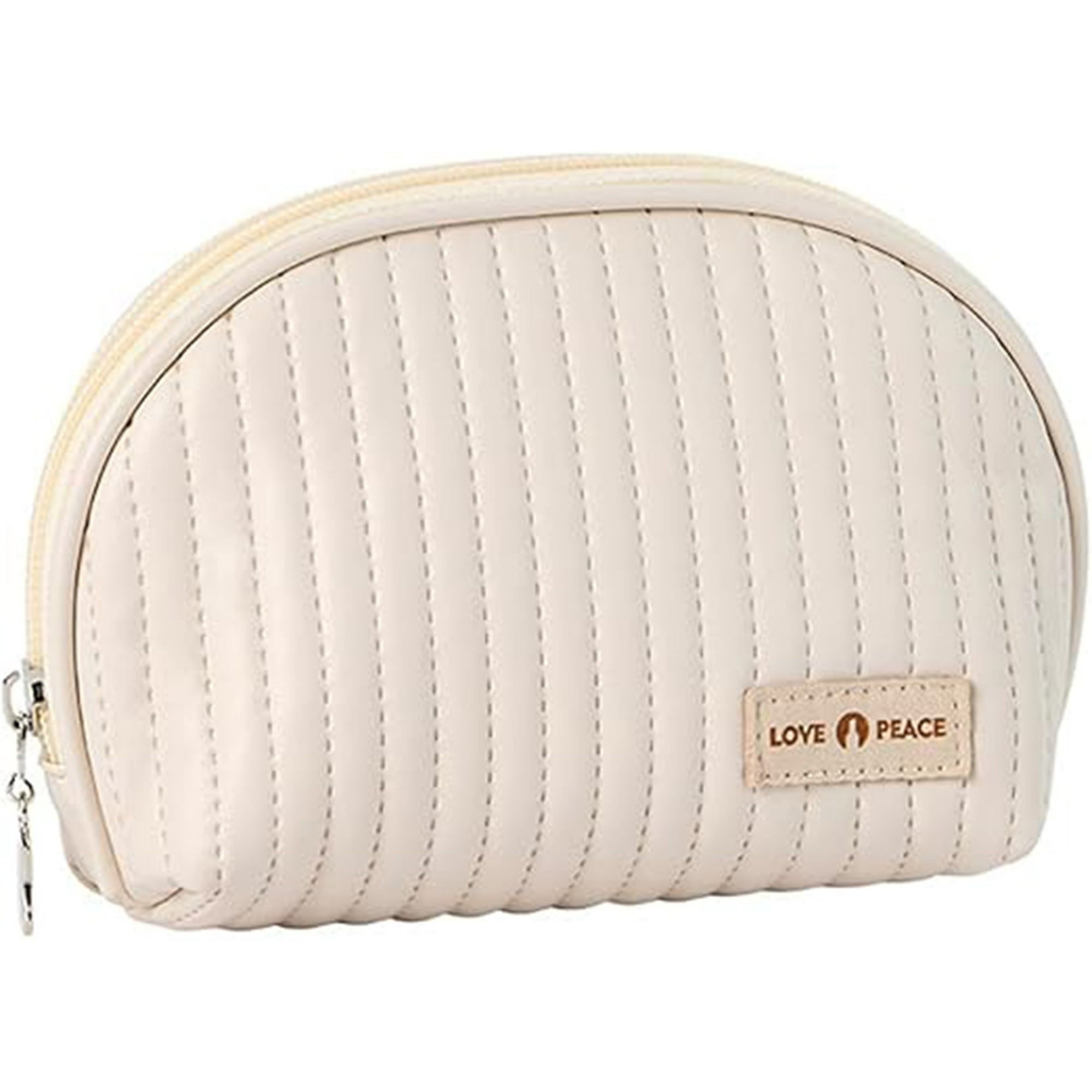 Veatool - Bolsa De Almacenamiento Semicircular, Hermosa Bolsa De Almacenamiento De Maquillaje De Bolsos, Bolsa De Maquillaje Minimalista, Diseño Abierto, Compacta Y Portátil