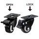 thumbnail image 5 of Juego de 4 ruedas Caster Wheels CLOATFET de 5 cm, resistentes, con bloqueo y freno, 5 of 7