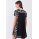 thumbnail image 2 of Vestido Mini Relajado con Espalda Plisada y Estampado Floral Multicolor Negro L, 2 of 3