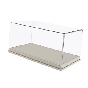 Magideal - Vitrina De Garaje Para Coche Fundido A Escala 1/24 Con Cubierta De Pvc Transparente, Duradera Con Escena De Estacionamiento Para Coches Deportivos Y , Blanco