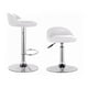 thumbnail image 1 of Silla Bar Taburete Piso Altura Regulable Respaldo Ecocuero Blanco, 1 of 1