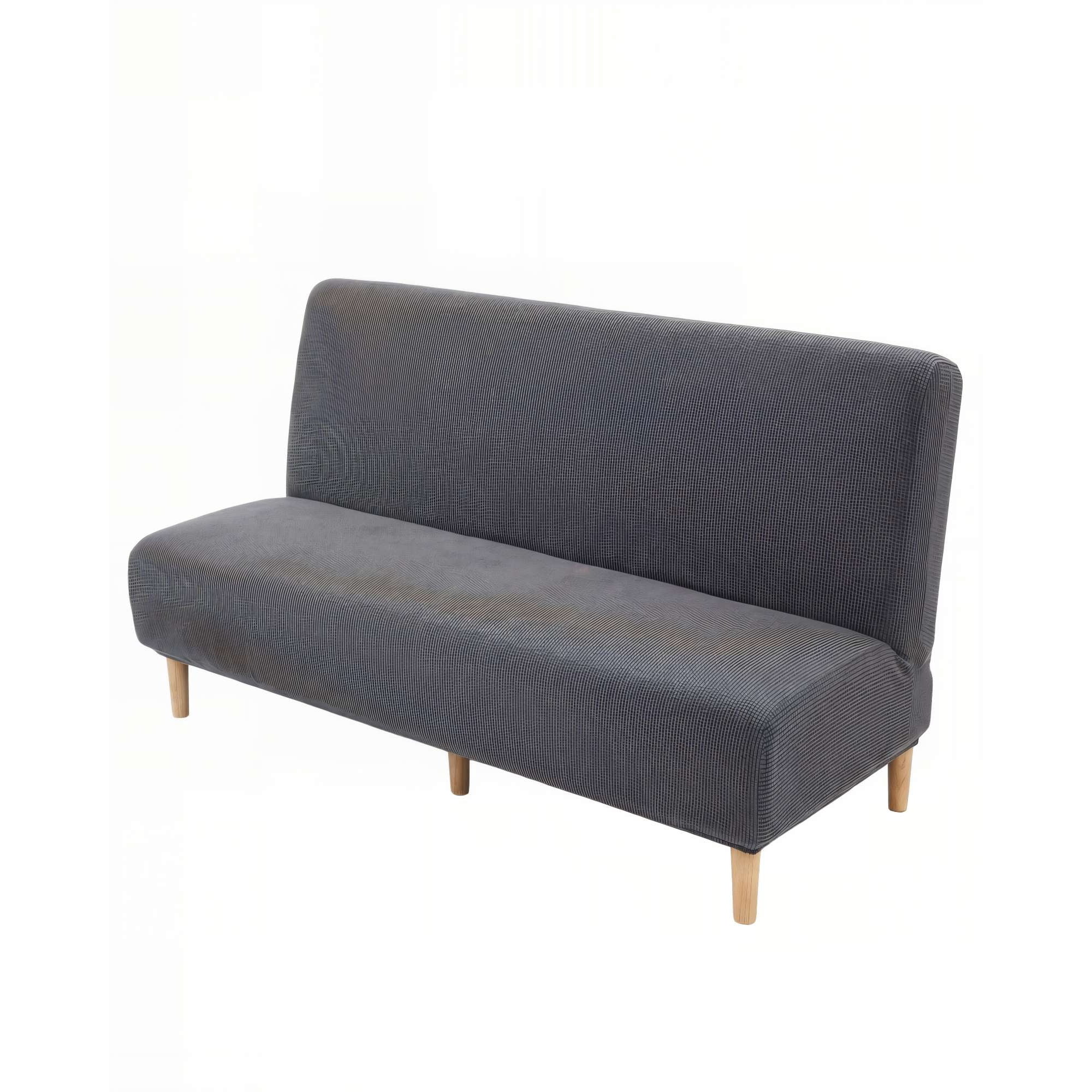 Genérico - Funda De Sofa Revestimiento Elastico Futon Cuadrille Color Gris