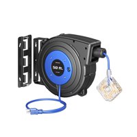 Carrete De Cable De Extensión Dewenwils, Retráctil, 50 Pies, 6 Salidas