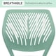 thumbnail image 3 of Silla de escritorio Furniturer Small Arless Kids Aqua con ruedas, 3 of 3