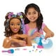 thumbnail image 3 of Cabeza de Estilismo Deluxe Just Play Barbie Tie Dye cabello castaño, 3 of 3