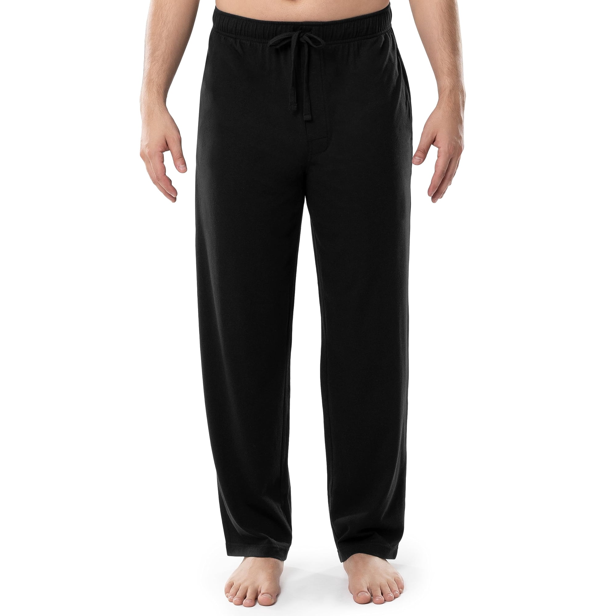 Pantalón De Dormir Izod, Tejido De Punto, Para Hombre, Negro, 2 Veces De Altura