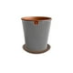 thumbnail image 3 of Set de 3 Macetas Zaia 20 cm Gris Matte y sus platos, 3 of 3