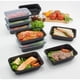 thumbnail image 3 of Contenedor Meal Prep 1L Plástico 15 Piezas Negro, 3 of 4