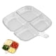 thumbnail image 1 of Party Serving Trays and Platters, Plastic Snack Serving Tray with 4 Compartment, Reusable Seasoning Tray, Appetizer Tray, ServingTray for Fruits, Veggies, Chips and Dip Servings Set, 1 of 3