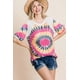 thumbnail image 5 of Blusa Tipo Túnica Casual con Mangas Abullonadas y Estampado Tie Dye de Felpa Francesa, 5 of 7
