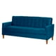 thumbnail image 5 of Futón Sofá Cama Genova Tela Velvet Azul Petroleo, 5 of 8