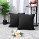 thumbnail image 5 of FUNDAS DE COJÍN DE LONA DE ALGODÓN REGALWOVEN 2 PAQUETES FUNDAS DE COJÍN DECORATIVAS LISAS, 18"x18" NEGRO, 5 of 7