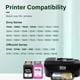 thumbnail image 2 of Cartuchos de tinta Cool Toner 62XL 62 en negro y color, paquete de 2, 2 of 7
