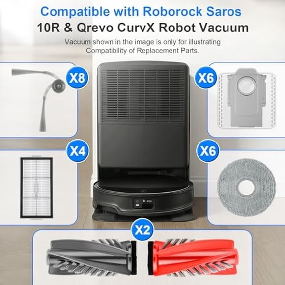 Kit Repuestos FFsign 10R Roborock Saros 10R Qrevo CurvX 30 Pzs