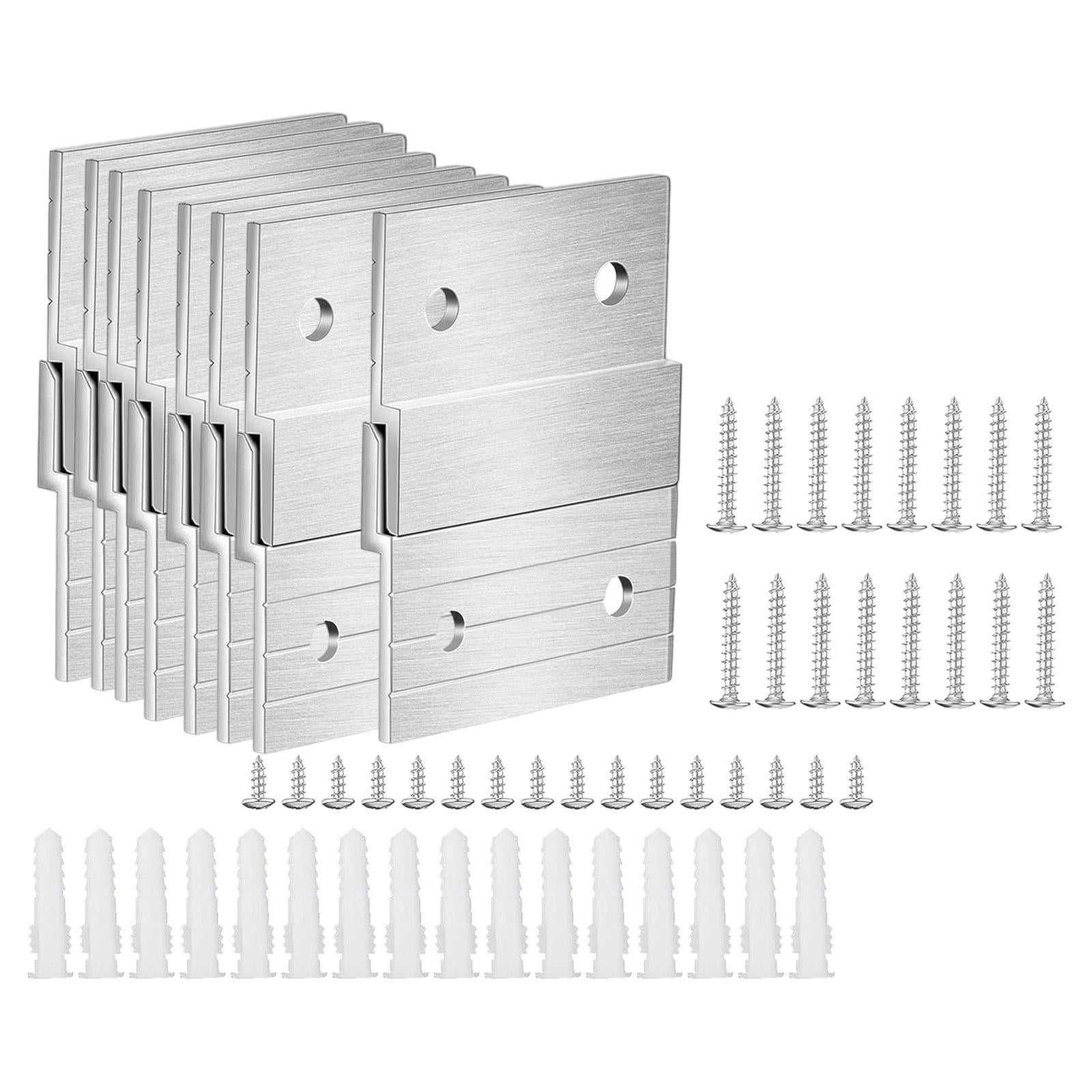 Bothyi - 8 Pares De Colgadores De Cuadros Con Tacos Franceses Resistentes Para Pintura De Pared, Gabinete De Arte