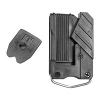 Ioensy - Soporte Para Cinta Métrica, Herramienta Para Cinturón, Herramientas Cómodas Y Resistentes, Clip Para Cinturón, Negro Con Anillo