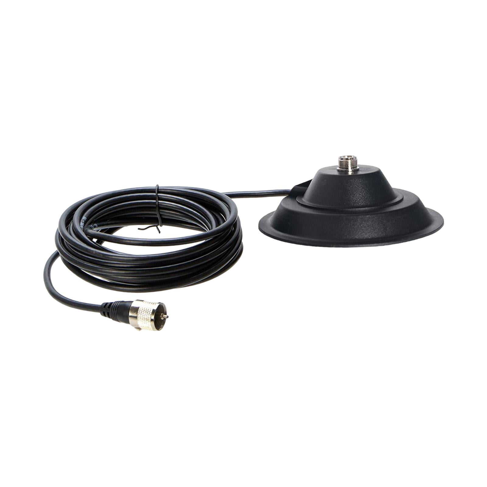 Magideal - Enchufe De Pl-259 De Base De Montaje Magnético Resistente Al Agua Con Cable Coaxial De Extensión De 5m Para Antena De Radio Móvil De Coche Kt-7900d
