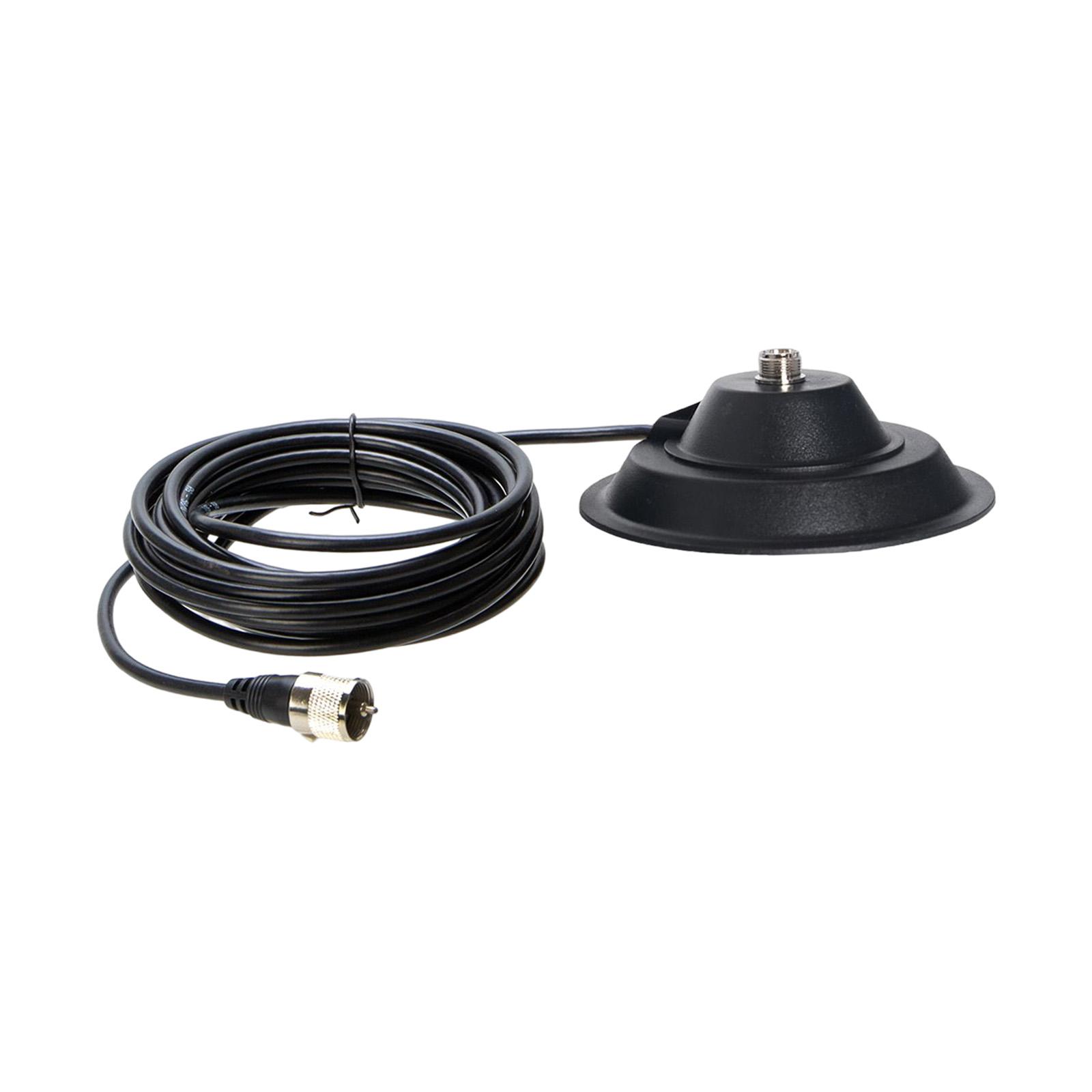 Magideal - Enchufe De Pl-259 De Base De Montaje Magnético Resistente Al Agua Con Cable Coaxial De Extensión De 5M Para Antena De Radio Móvil De Coche Kt-7900D