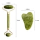 thumbnail image 1 of Natural Rose Quartz Jade Roller Gua Sha Set Facial Body Massager Roller Jade Stone Massage Set Face Lifting Beauty Massage Tools, 1 of 3