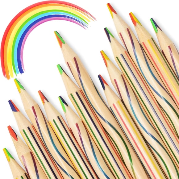 Rainbow Pencils East 30 Piezas Para Niños 4 En 1 De Colores