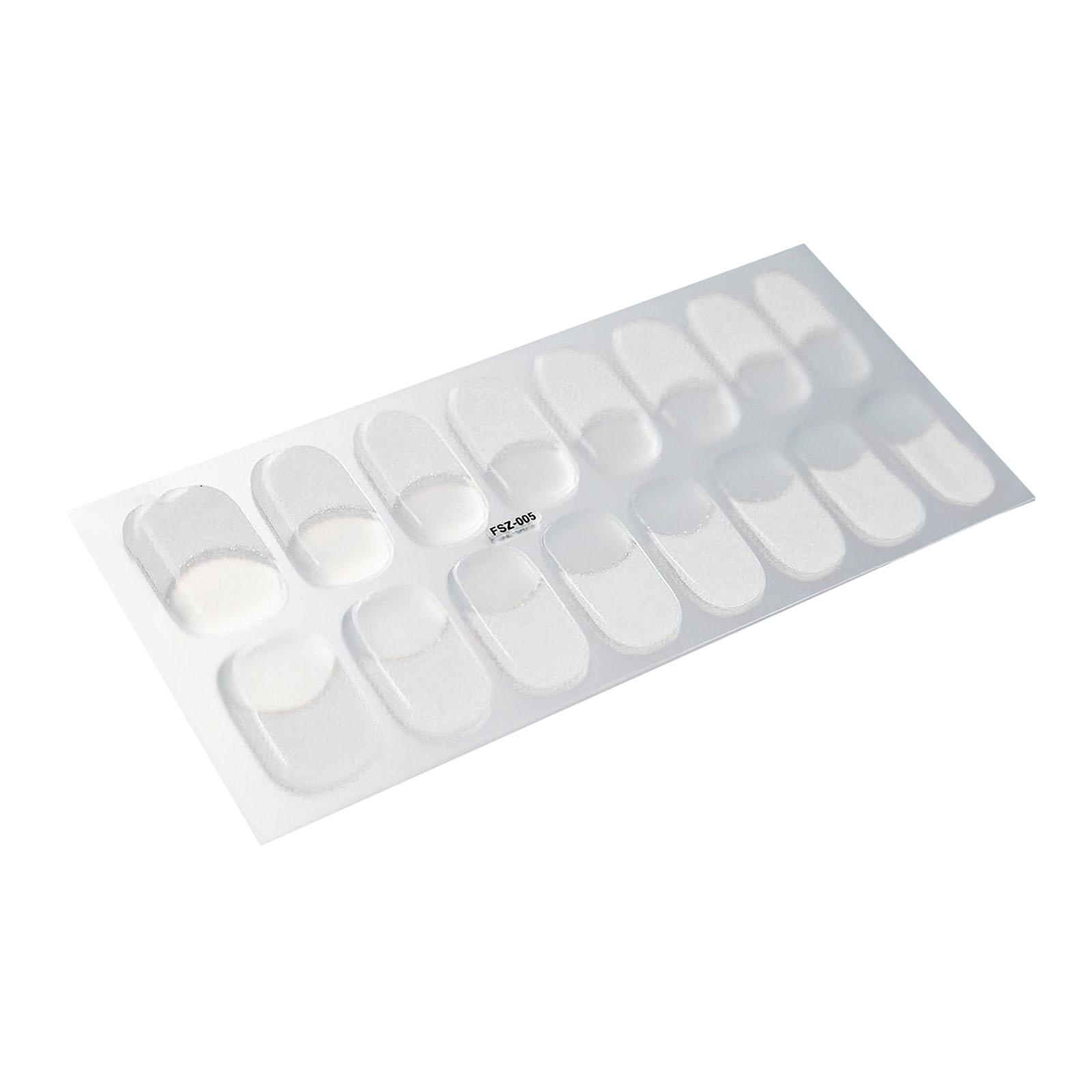 Magideal - Tiras De Gel Para Uñas, Calcomanías Completas Para Decoración De Uñas, Set Para Niñas Blanco