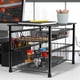 thumbnail image 2 of Cesta apilable de 2 niveles para el hogar, simple, para el hogar, color negro, 2 of 8