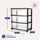 thumbnail image 4 of Carro organizador de almacenamiento HOMZ de plástico transparente de 3 niveles con cajones, 4 of 9