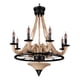 thumbnail image 1 of Lampara Colgante Rustica Cañamo Industrial 8 Soquetes, 1 of 3