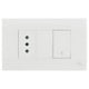 thumbnail image 1 of Interruptor 9/12 + Enchufe simple 10A Blanco K-P03, 1 of 2