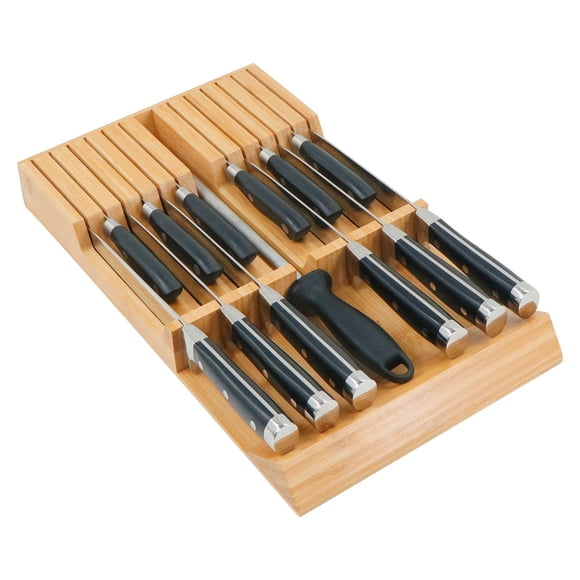 Organizador de bloques de cuchillos Utoplike Bamboo para 12 cuchillos