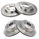 thumbnail image 1 of Kit de rotores de freno AM Autoparts 330 mm/345 mm ventilados 4 piezas, 1 of 9