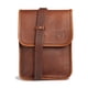 thumbnail image 3 of Bolso Bandolera de cuero natural, café miel, vintage. Franz Mossi, 3 of 3