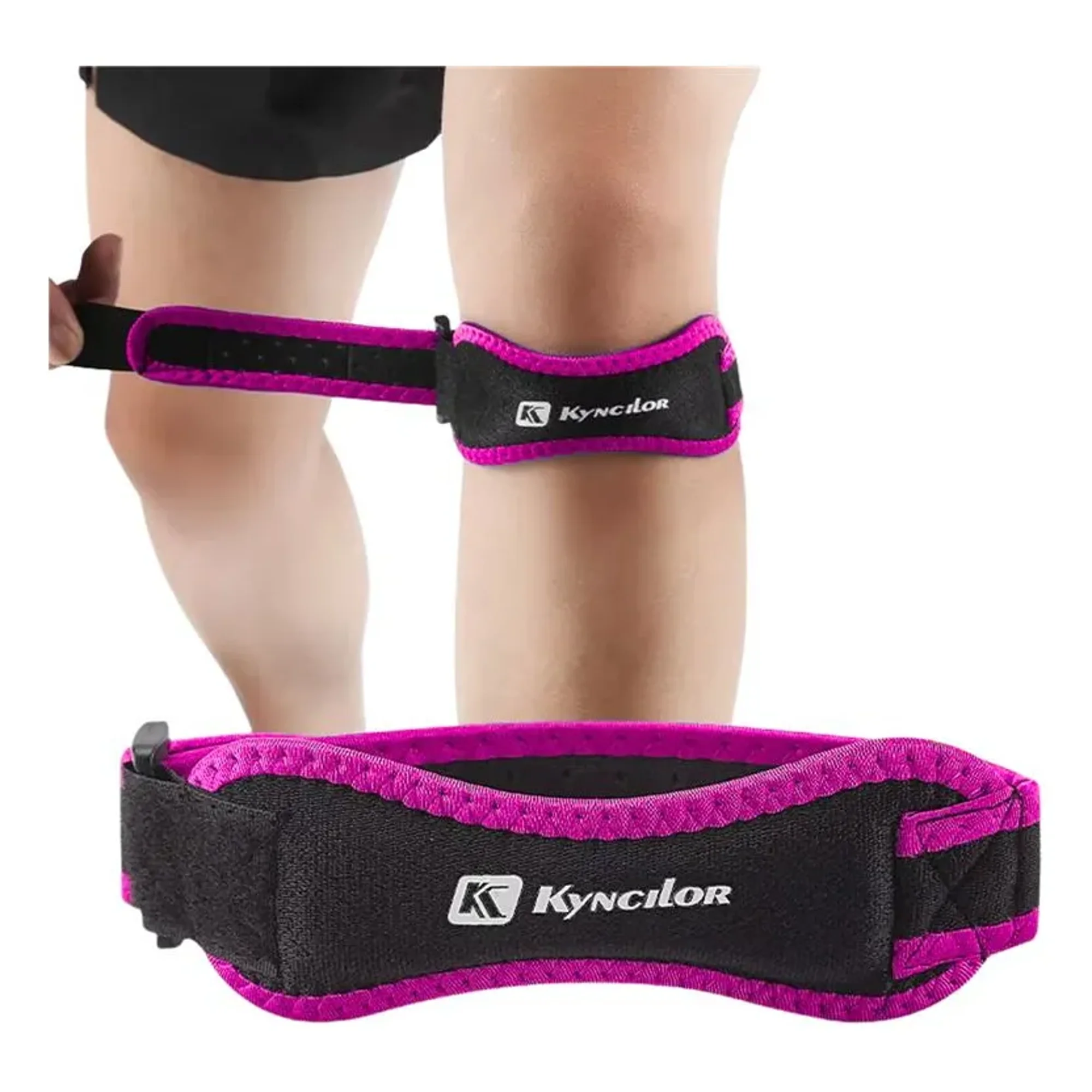 Linea Sport - Rodillera Fina Con Velcro Y Compresión Ajustable Deportiva