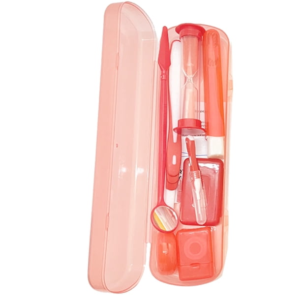 Cepillo de dientes de viaje plegable con caja, tamaño individual, portátil