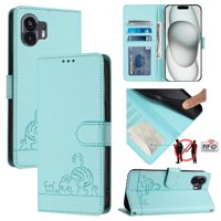 Funda Tipo Cartera Foxdock Para Nothing Phone 2A Con Soporte, Ranuras, Rfid, Diseño De Gato