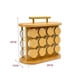 thumbnail image 2 of Especiero Giratorio 12 Frascos Vidrio Soporte Bambú Carrusel Cocina, 2 of 5