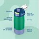thumbnail image 2 of Botella de agua Ello Colby 355 ml con aislamiento, popote y a prueba de fugas, 2 of 5