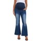 thumbnail image 1 of INSPIRE CHIC Pantalones de Maternidad para Mujeres Jeans Bootcut Pierna Rota Alta Elasticidad Sobre el Vientre Embarazada Acampanados Pantalones de Mezclilla Casual S Azul Oscuro, 1 of 6