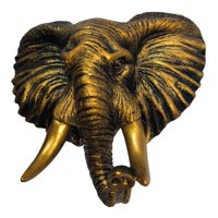 Bothyi - Estatua De Pared Con Cabeza De Elefante De Poliresina Adición Elegante A Cualquier Habitación Durable