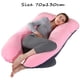 thumbnail image 5 of Almohada para embarazadas, almohada en forma de U desmontable y lavable, cojín grande, almohada de cintura, 5 of 5