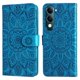 thumbnail image 1 of Funda tipo cartera FOXDOCK para Vivo Y04 , diseño girasol en relieve, cuero PU, cierre magnético, soporte y tarjetero, 1 of 5