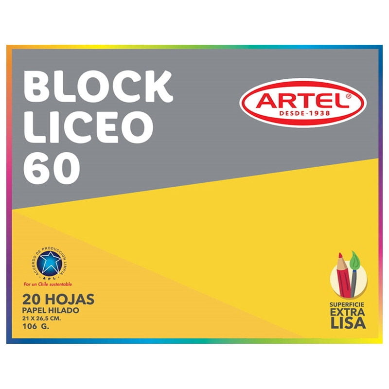 Block Liceo 60 20 Hojas 1 Un Artel