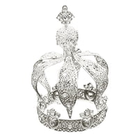 Bothyi - Crown Cake Topper Cupcake Decoración Tiaras Para Fiesta De Cumpleaños Cosplay Prom Plata