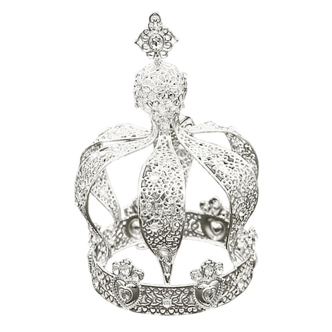Bothyi - Crown Cake Topper Cupcake Decoración Tiaras Para Fiesta De Cumpleaños Cosplay Prom Plata