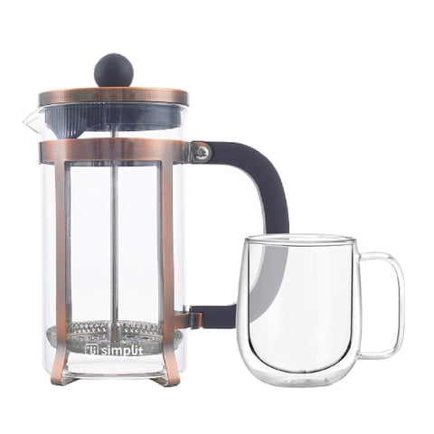 Pack Cafetera Francesa 600 Ml + Taza Mug 300 Ml Simplit