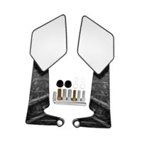 Magideal - 2 Piezas Espejos De Motocicleta Retrovisores Laterales Universales Accesorios Con Diseño Aerodinámico Y Visión Amplia Adecuado Para Mejorar La Seguri