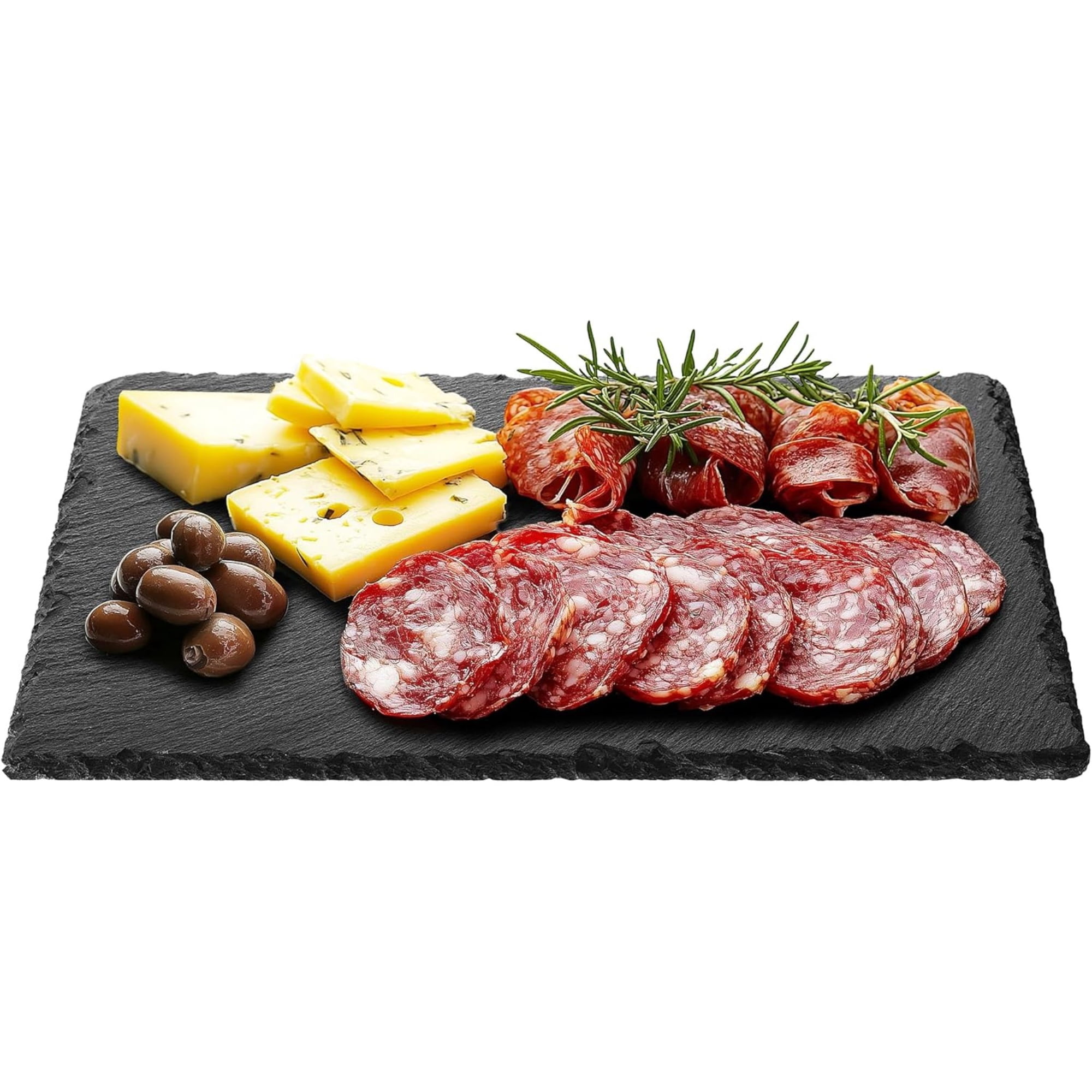 Genérico - Plato Pizarra Rectangular De Piedra Natural 30 X 20cm