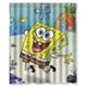 thumbnail image 1 of Cortina de ducha con dibujos de Bob Esponja y Patricio Estrella, juego de cortinas de baño con ganchos, tamaño 60 x 72 pulgadas, 1 of 3